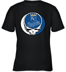 Kansas City Royals Grateful Dead Steal Your Face Baseball Youth T-Shirt Youth T-Shirt - VeigarTee