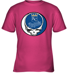 Kansas City Royals Grateful Dead Steal Your Face Baseball Youth T-Shirt Youth T-Shirt - VeigarTee