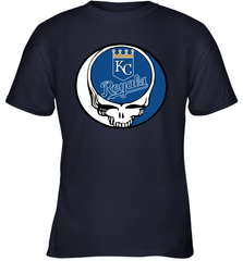 Kansas City Royals Grateful Dead Steal Your Face Baseball Youth T-Shirt Youth T-Shirt - VeigarTee