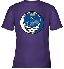 Kansas City Royals Grateful Dead Steal Your Face Baseball Youth T-Shirt Youth T-Shirt - VeigarTee