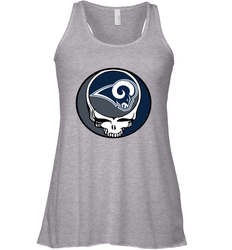 Los Angeles Rams Grateful Dead Steal Your Face NFL Football Womens Racerback Tank Top