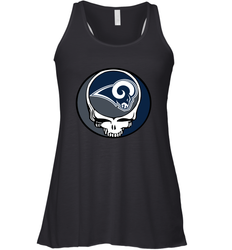 Los Angeles Rams Grateful Dead Steal Your Face NFL Football Womens Racerback Tank Top