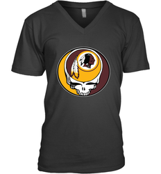 Washington Redskins Grateful Dead Steal Your Face NFL Football Mens V-Neck T-Shirt