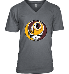 Washington Redskins Grateful Dead Steal Your Face NFL Football Mens V-Neck T-Shirt Mens V-Neck T-Shirt - VeigarTee