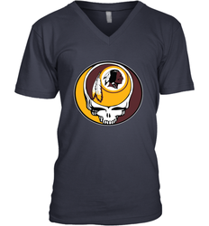 Washington Redskins Grateful Dead Steal Your Face NFL Football Mens V-Neck T-Shirt