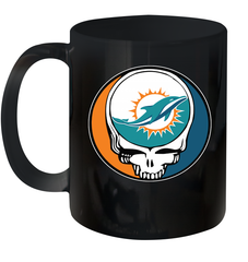 Miami Dolphins Grateful Dead Steal Your Face NFL Football Ceramic Mug 11oz Ceramic Mug 11oz - VeigarTee