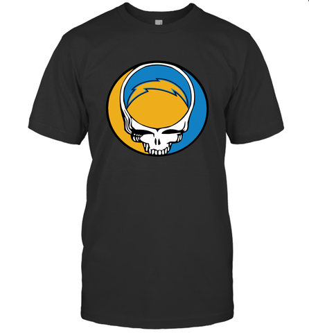 Los Angeles Chargers Grateful Dead Steal Your Face NFL Football Mens T-Shirt Mens T-Shirt / Black / S Mens T-Shirt - VeigarTee