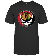 Chicago Blackhawks Grateful Dead Steal Your Face Hockey NHL Mens T-Shirt Mens T-Shirt - VeigarTee
