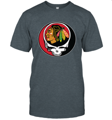 Chicago Blackhawks Grateful Dead Steal Your Face Hockey NHL Mens T-Shirt Mens T-Shirt - VeigarTee