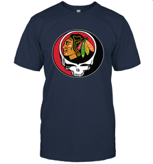 Chicago Blackhawks Grateful Dead Steal Your Face Hockey NHL Mens T-Shirt Mens T-Shirt - VeigarTee