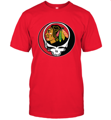 Chicago Blackhawks Grateful Dead Steal Your Face Hockey NHL Mens T-Shirt Mens T-Shirt - VeigarTee