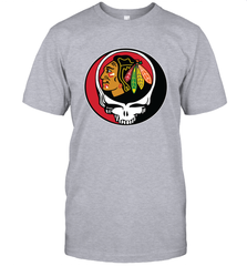 Chicago Blackhawks Grateful Dead Steal Your Face Hockey NHL Mens T-Shirt Mens T-Shirt - VeigarTee