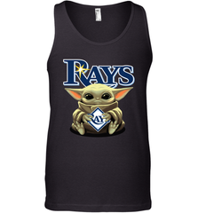 Baby Yoda Hugs Loves The Tampa Bay Rays Baseball Mens Tank Top Mens Tank Top - VeigarTee