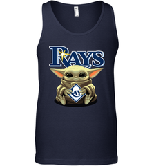 Baby Yoda Hugs Loves The Tampa Bay Rays Baseball Mens Tank Top Mens Tank Top - VeigarTee