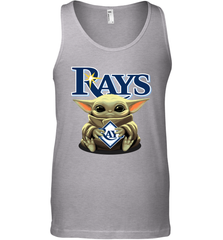 Baby Yoda Hugs Loves The Tampa Bay Rays Baseball Mens Tank Top Mens Tank Top - VeigarTee