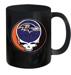 Baltimore Ravens Grateful Dead Steal Your Face NFL Football Ceramic Mug 11oz Ceramic Mug 11oz - VeigarTee