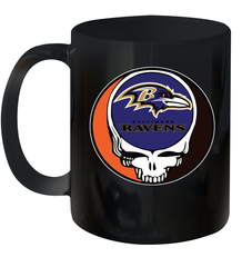 Baltimore Ravens Grateful Dead Steal Your Face NFL Football Ceramic Mug 11oz Ceramic Mug 11oz - VeigarTee