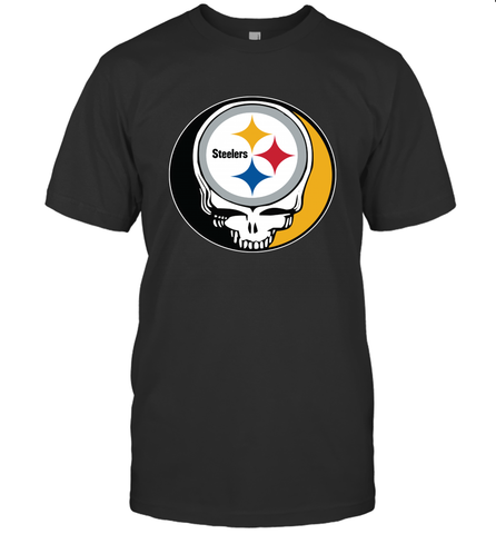 Pittsburgh Steelers Grateful Dead Steal Your Face NFL Football Mens T-Shirt Mens T-Shirt / Black / S Mens T-Shirt - VeigarTee