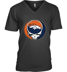 Denver Broncos Grateful Dead Steal Your Face NFL Football Mens V-Neck T-Shirt