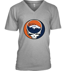 Denver Broncos Grateful Dead Steal Your Face NFL Football Mens V-Neck T-Shirt Mens V-Neck T-Shirt - VeigarTee