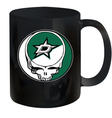 Dallas Stars Grateful Dead Steal Your Face Hockey NHL Ceramic Mug 11oz Ceramic Mug 11oz - VeigarTee