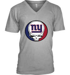 New York Giants Grateful Dead Steal Your Face NFL Football Mens V-Neck T-Shirt Mens V-Neck T-Shirt - VeigarTee