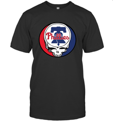 Philadelphia Phillies Grateful Dead Steal Your Face Baseball Mens T-Shirt Mens T-Shirt - VeigarTee