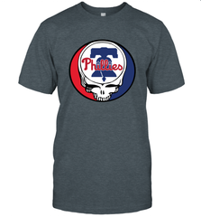 Philadelphia Phillies Grateful Dead Steal Your Face Baseball Mens T-Shirt Mens T-Shirt - VeigarTee