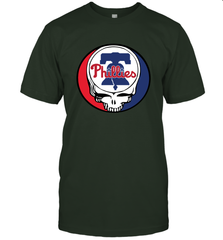 Philadelphia Phillies Grateful Dead Steal Your Face Baseball Mens T-Shirt Mens T-Shirt - VeigarTee