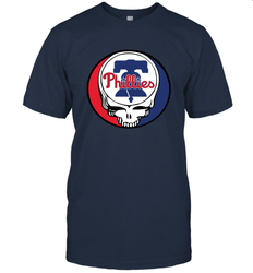 Philadelphia Phillies Grateful Dead Steal Your Face Baseball Mens T-Shirt