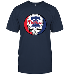 Philadelphia Phillies Grateful Dead Steal Your Face Baseball Mens T-Shirt Mens T-Shirt - VeigarTee