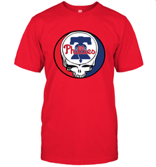 Philadelphia Phillies Grateful Dead Steal Your Face Baseball Mens T-Shirt Mens T-Shirt - VeigarTee