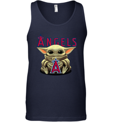 Baby Yoda Hugs Loves The Los Angeles Angels Baseball Mens Tank Top Mens Tank Top - VeigarTee