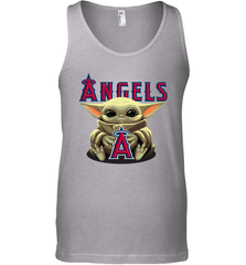 Baby Yoda Hugs Loves The Los Angeles Angels Baseball Mens Tank Top Mens Tank Top - VeigarTee