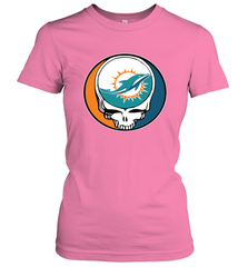 Miami Dolphins Grateful Dead Steal Your Face NFL Football Womens T-Shirt Womens T-Shirt - VeigarTee