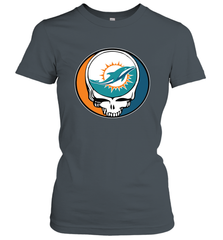 Miami Dolphins Grateful Dead Steal Your Face NFL Football Womens T-Shirt Womens T-Shirt - VeigarTee