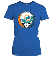 Miami Dolphins Grateful Dead Steal Your Face NFL Football Womens T-Shirt Womens T-Shirt - VeigarTee