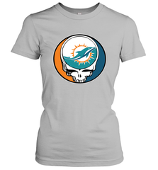 Miami Dolphins Grateful Dead Steal Your Face NFL Football Womens T-Shirt Womens T-Shirt - VeigarTee