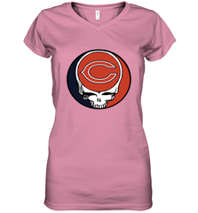Chicago Bears Grateful Dead Steal Your Face NFL Football Womens V-Neck T-Shirt Womens V-Neck T-Shirt - VeigarTee