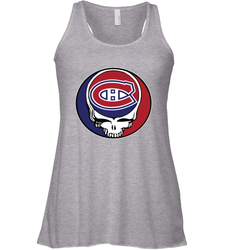 Montreal Canadiens Grateful Dead Steal Your Face Hockey NHL Womens Racerback Tank Top