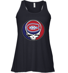 Montreal Canadiens Grateful Dead Steal Your Face Hockey NHL Womens Racerback Tank Top Womens Racerback Tank Top - VeigarTee