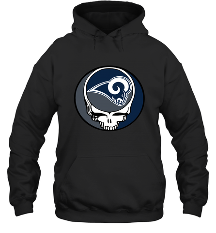 Los Angeles Rams Grateful Dead Steal Your Face NFL Football Adult Hoodie Sweatshirt Adult Hoodie Sweatshirt / Black / S Adult Hoodie Sweatshirt - VeigarTee