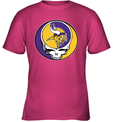 Minnesota Vikings Grateful Dead Steal Your Face NFL Football Youth T-Shirt Youth T-Shirt - VeigarTee