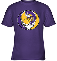 Minnesota Vikings Grateful Dead Steal Your Face NFL Football Youth T-Shirt Youth T-Shirt - VeigarTee