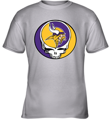 Minnesota Vikings Grateful Dead Steal Your Face NFL Football Youth T-Shirt Youth T-Shirt - VeigarTee
