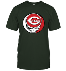 Cincinnati Reds Grateful Dead Steal Your Face Baseball Mens T-Shirt Mens T-Shirt - VeigarTee