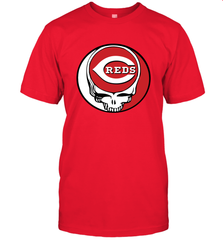 Cincinnati Reds Grateful Dead Steal Your Face Baseball Mens T-Shirt Mens T-Shirt - VeigarTee