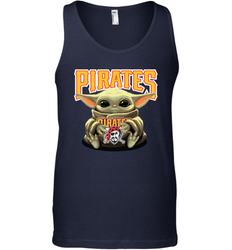 Baby Yoda Hugs Loves The Pittsburgh Pirates Baseball Mens Tank Top