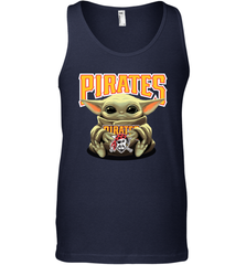 Baby Yoda Hugs Loves The Pittsburgh Pirates Baseball Mens Tank Top Mens Tank Top - VeigarTee