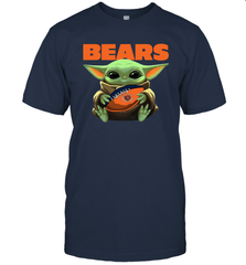 Baby Yoda Loves The Chicago Bears Star Wars Baby Yoda Hugs Bears NFL Mens T-Shirt Mens T-Shirt - VeigarTee